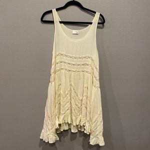 Free people Viole + Lace Trapeze Slip crm/wht (s)
